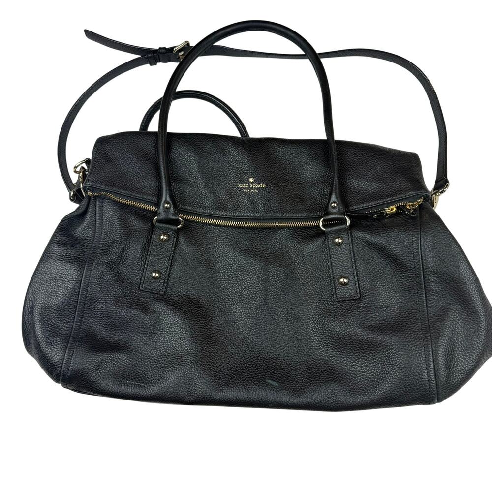 Kate Spade Black Leather Satchel Shoulder Bag